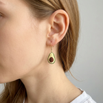 Micro Crochet Avocado Earrings