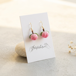 Micro Crochet Peach Earrings